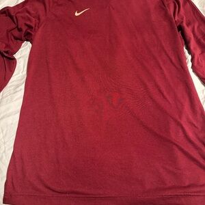 Nike Maroon Long Sleeve Shirt